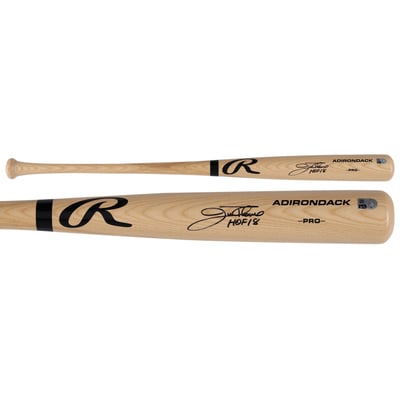 Jim Thome Cleveland Indians Autographed Fanatics Authentic Blonde Rawlings Pro Bat with "HOF 18" Inscription 