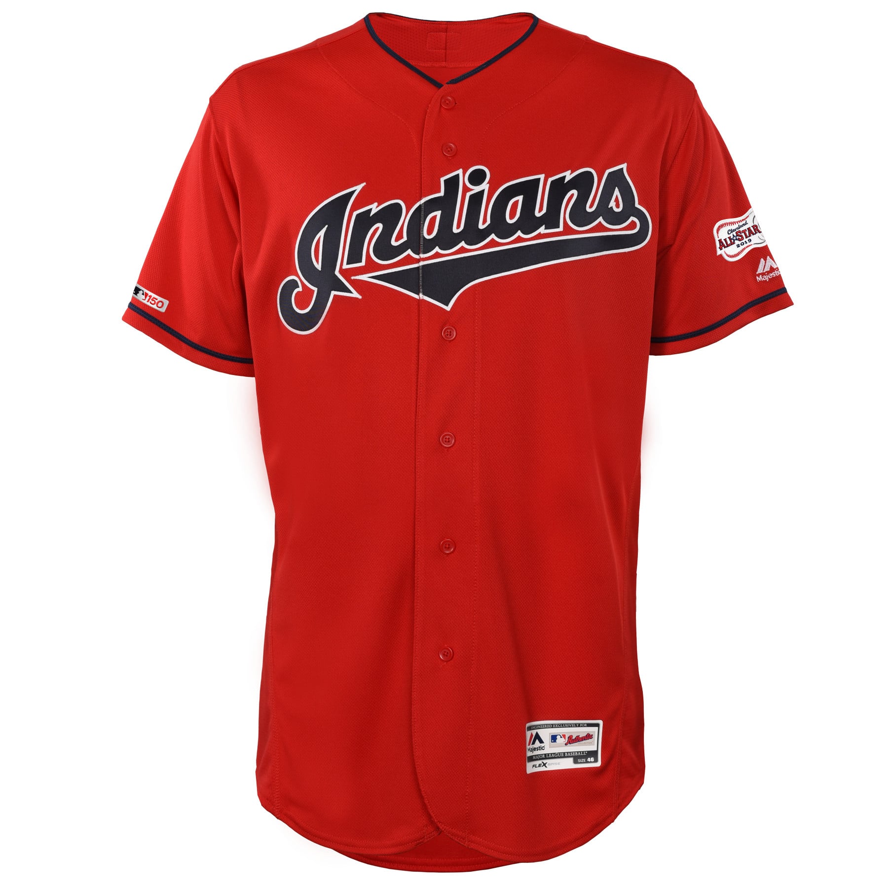 Men's Cleveland Indians Francisco Lindor Majestic Scarlet