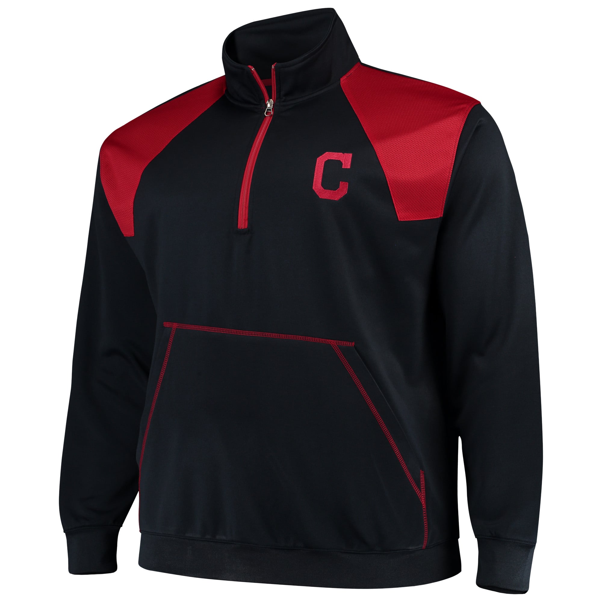Cleveland Indians Two Tone Handschuhe – Zweifarbige Baumwollhandschuhe Mit Gummipunkt-Handfläche