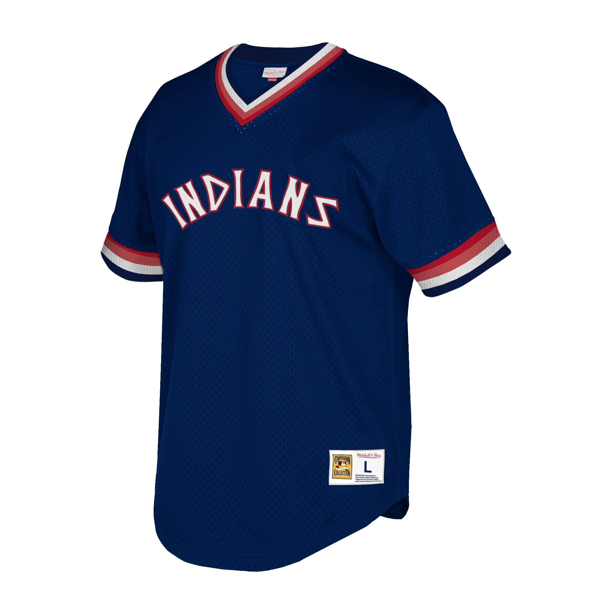 Men's Cleveland Indians Mitchell & Ness Navy Cooperstown