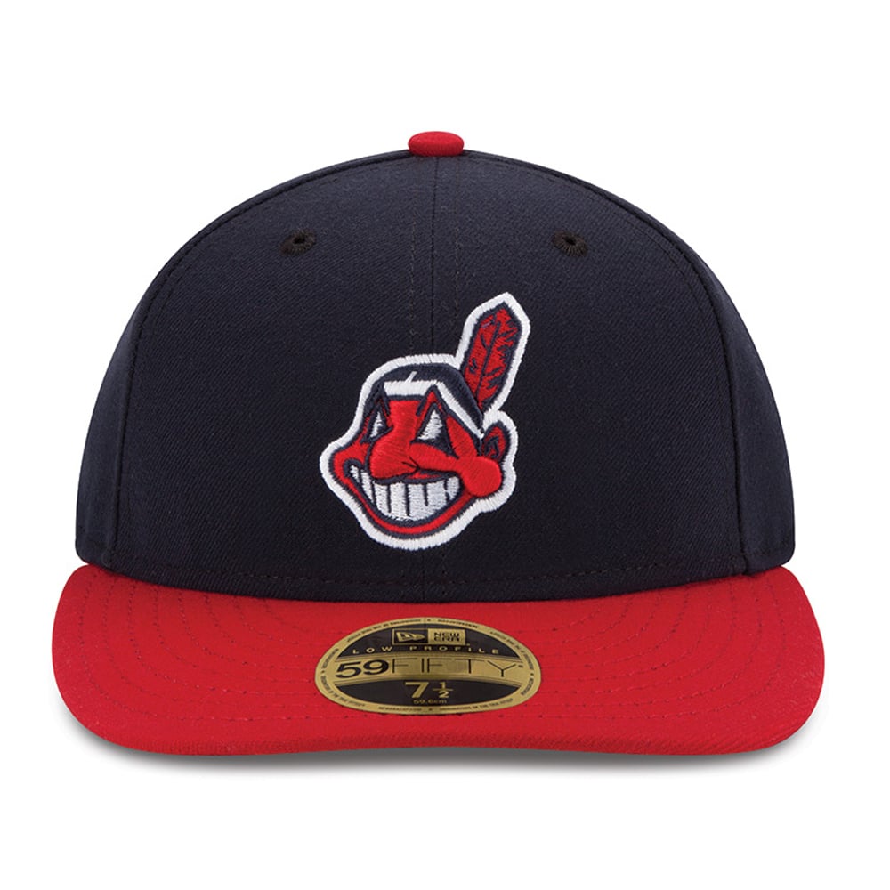 Men's Cleveland Indians New Era Navy/Red Home Authentic Collection
