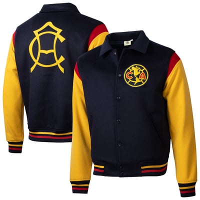 Club America Sport Design Sweden Victory Varsity Full-Snap Jacket - Navy