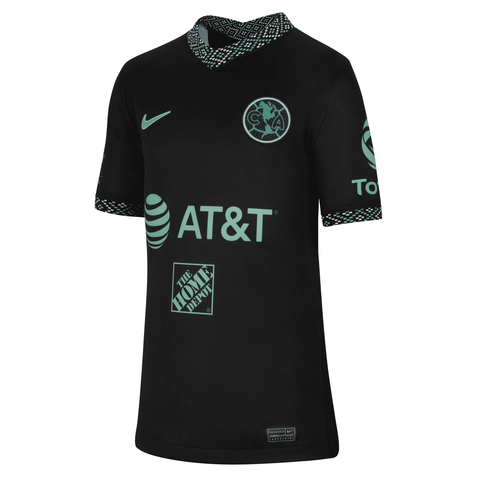 Club America Nike Youth 2021/22 Third Replica Jersey - Black