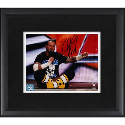 CM Punk WWE Autographed Fanatics Authentic Framed 8" x 10" Original Pipe Bomb Photograph