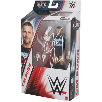 CM Punk WWE Autographed Fanatics Authentic Mattel Elite Collection Series 115 Action Figure 