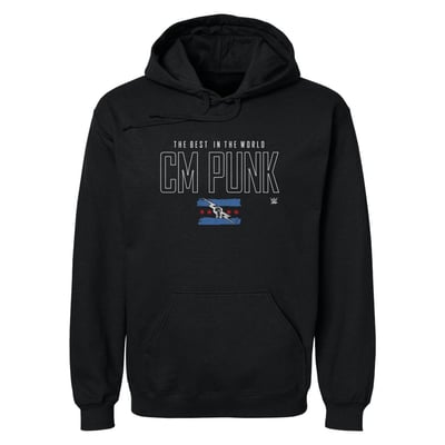 CM Punk 500 Level WWE Elite Hoodie - Black