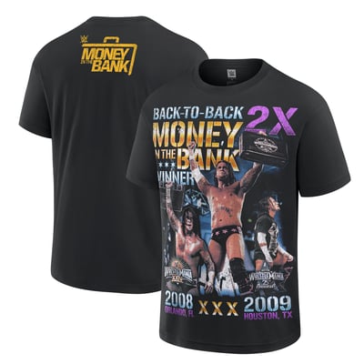 CM Punk Money In The Bank Nostalgia Back-To-Back Winner Elevated Boxy T-Shirt - Black