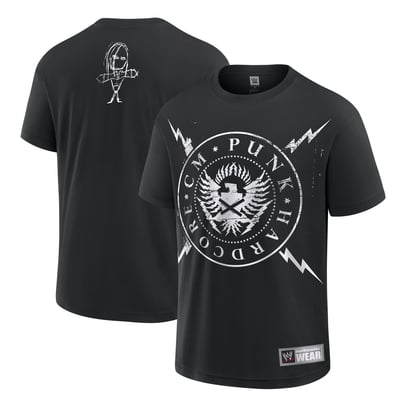 CM Punk Straight Edge Society Retro T-Shirt - Black