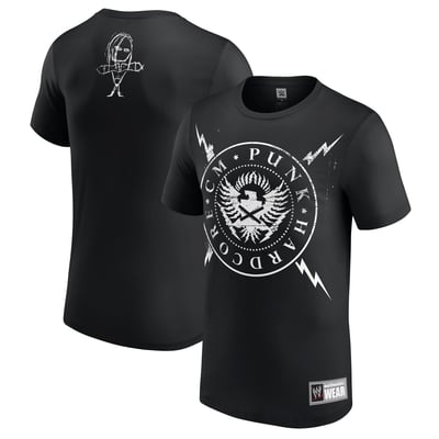 CM Punk Straight Edge Society Retro T-Shirt - Black