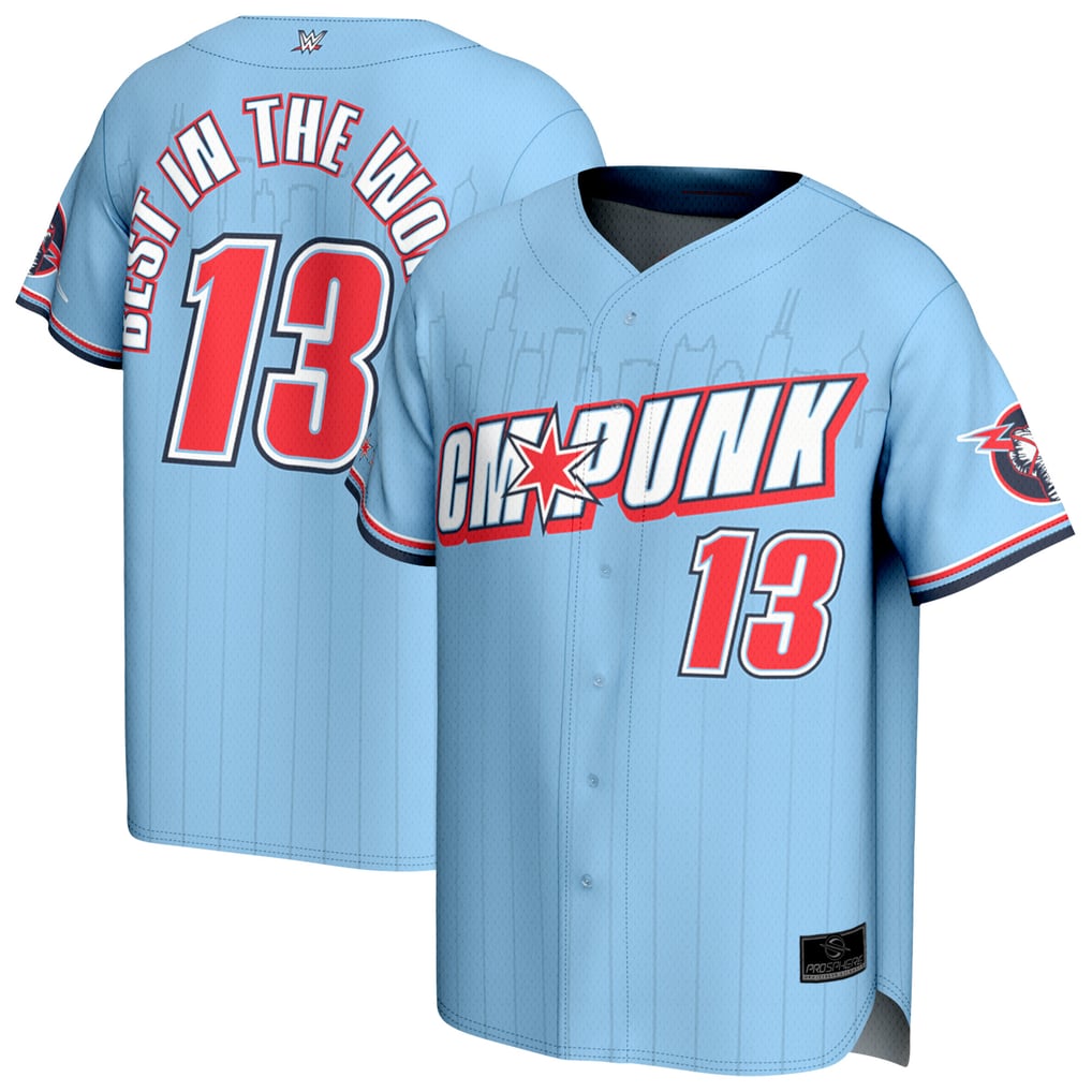 CM Punk ProSphere Chicago Baseball Jersey - Blue