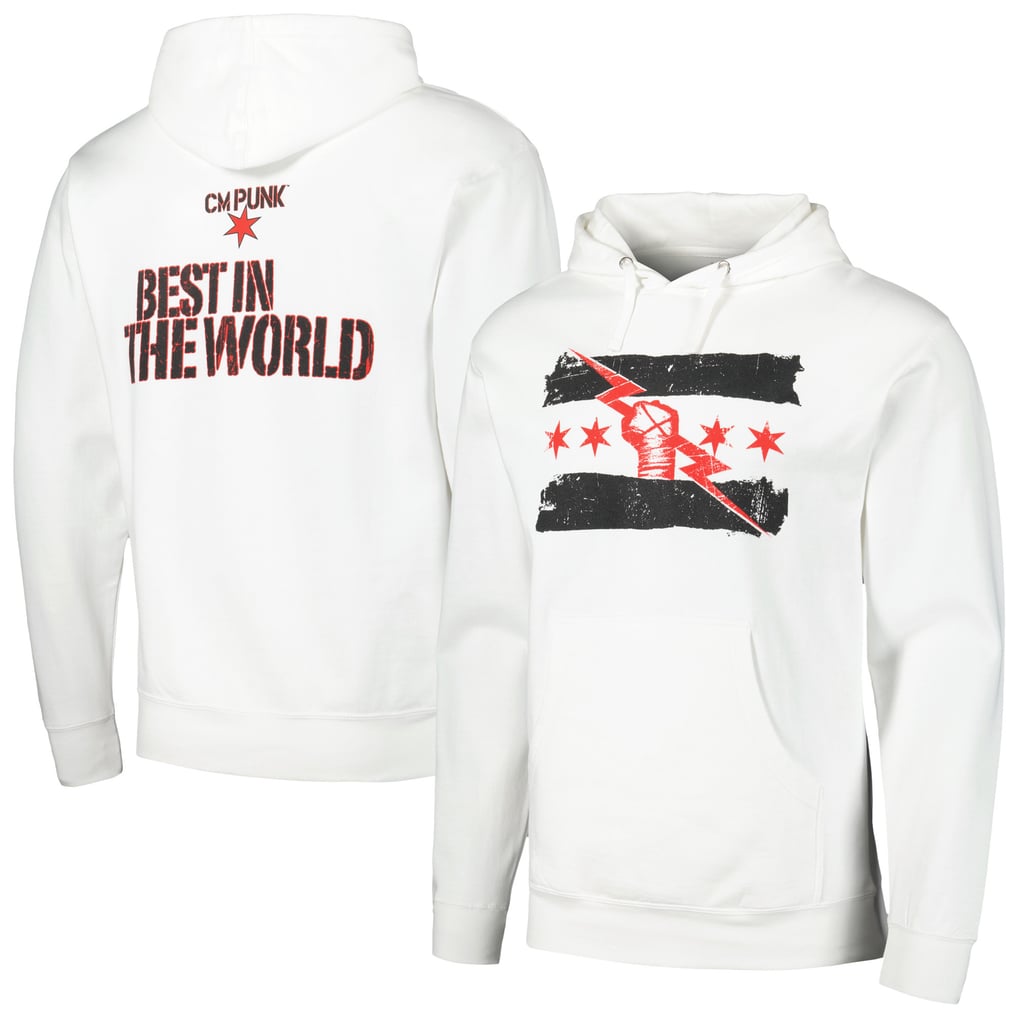 CM Punk Best in the World Retro Pullover Hoodie - White