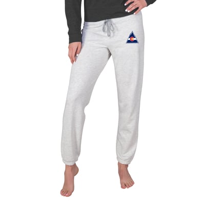  CO Rockies Concepts Sport Women's Mainstream French Terry Tri-Blend Jogger Sweatpants - Oatmeal