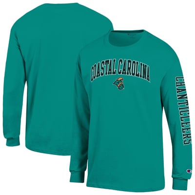 Coastal Carolina Chanticleers Champion Arch Logo Long Sleeve T-Shirt - Teal