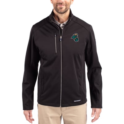  Coastal Carolina Chanticleers Cutter & Buck Evoke Recycled Honeycomb Fleece Full-Zip Jacket - Black