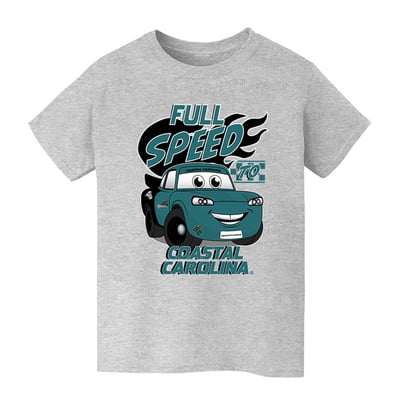  Coastal Carolina Chanticleers Vive La Fete Youth Full Speed T-Shirt - Gray