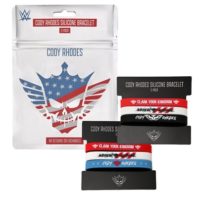 Cody Rhodes Cody Rhodes Silicone Bracelet 3-Pack - Chance at Chase