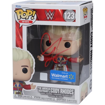 Cody Rhodes WWE Autographed Fanatics Authentic #123 Walmart Exclusive Funko Pop! Figurine