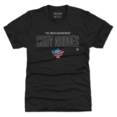 Cody Rhodes 500 Level WWE Elite Premium Tri-Blend T-Shirt - Heather Black