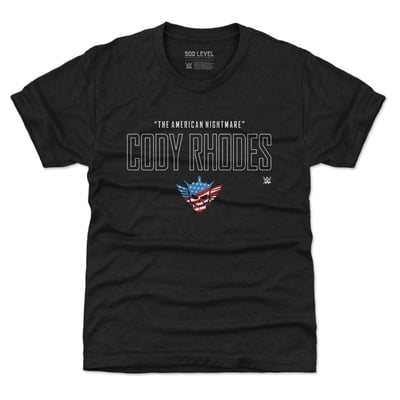 Cody Rhodes 500 Level Youth WWE Elite T-Shirt - Heather Black