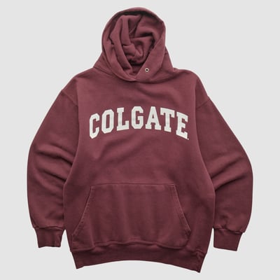 Colgate Raiders Colgate 90s Hooded Pullover Sweatshirt - Maroon - XS by Fanatics Real Vintage