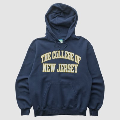 The College of New Jersey Lions Champion 2010s Hooded Pullover Sweatshirt - Navy - XS by Fanatics Real Vintage