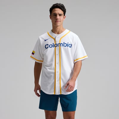 Colombia Baseball Nike 2026 World Baseball Classic Home Stadium Jersey - White