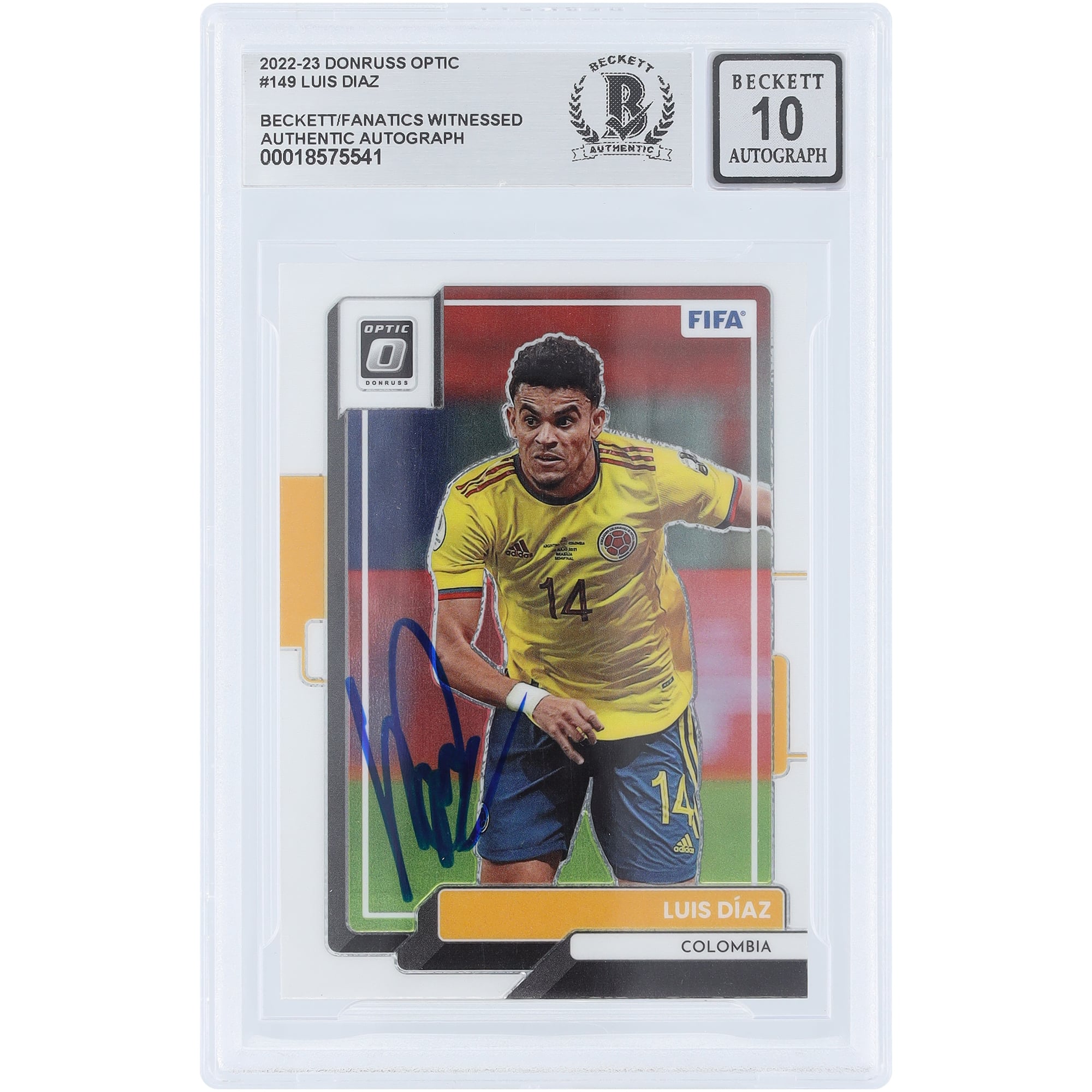 Luis Diaz Colombia National Team Autographed 2022-23 Panini 