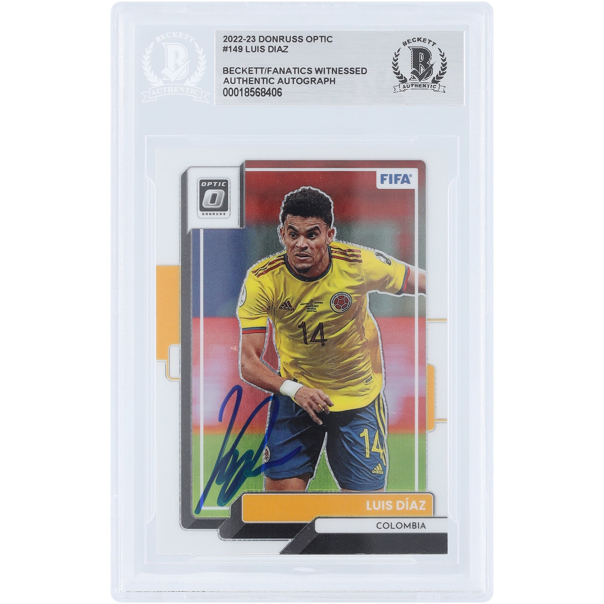 Luis Diaz Colombia National Team Autographed 2022-23 Panini 