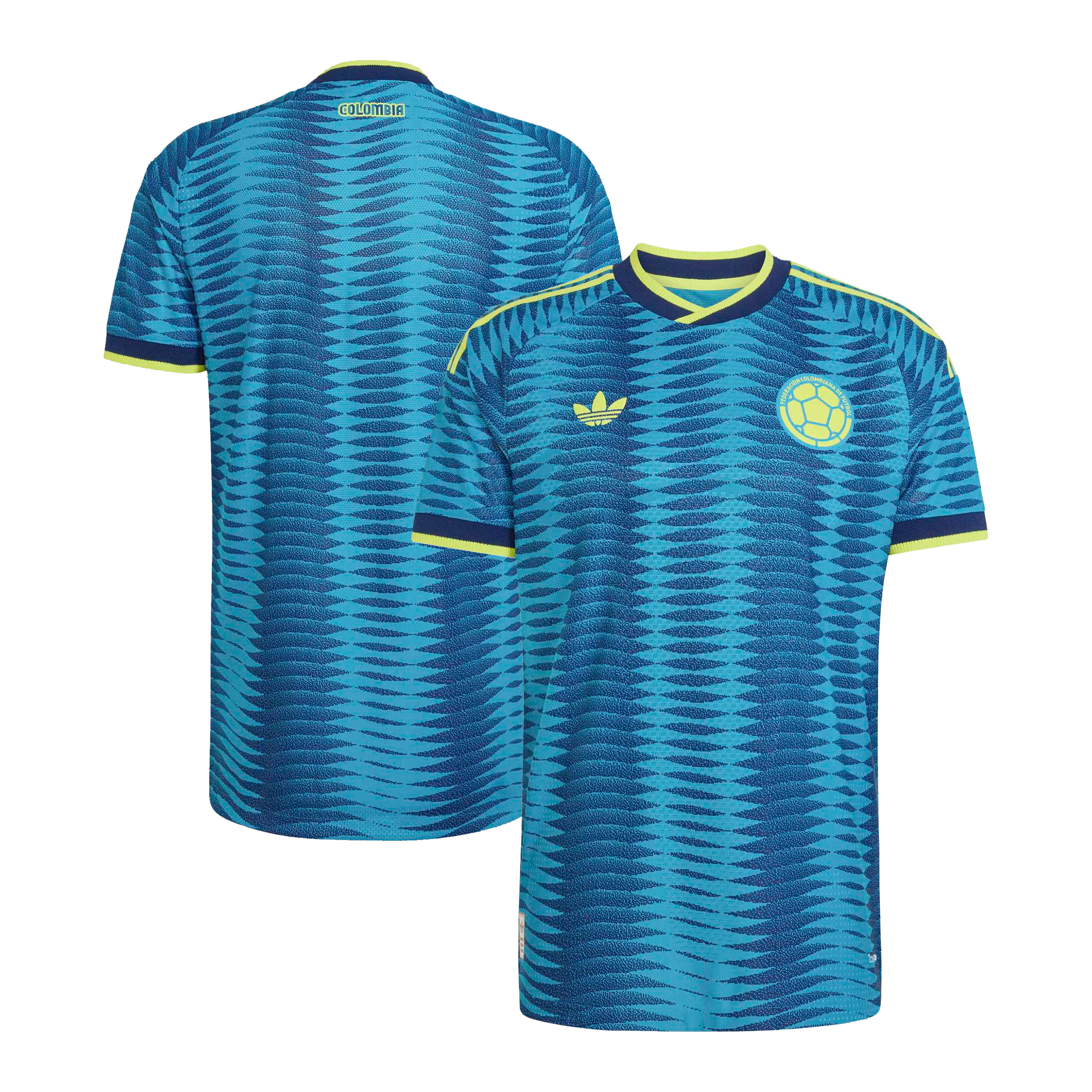 Colombia National Team 2026 Away On Field Style Jersey Turquoise