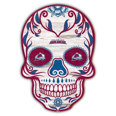 Colorado Avalanche 12'' Sugar Skull Sign
