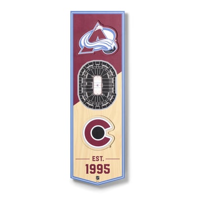 Colorado Avalanche 6" x 19" 3D StadiumView Banner