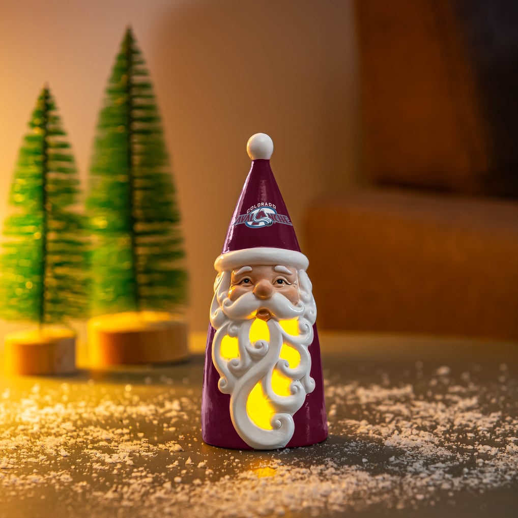 Colorado Avalanche 8" LED Santa Statue