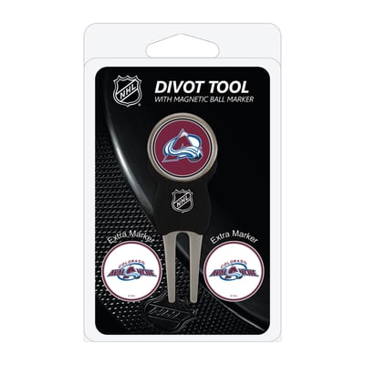 Colorado Avalanche Golf Divot Tool Pack with 3 Magnetic Markers