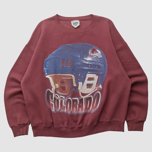 Colorado Avalanche Lee Apparel 90s Pullover Sweatshirt - Maroon - XL by Fanatics Real Vintage
