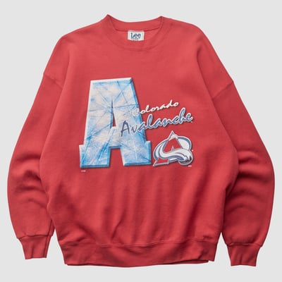 Colorado Avalanche Lee Apparel 90s Pullover Sweatshirt - Red - XL by Fanatics Real Vintage