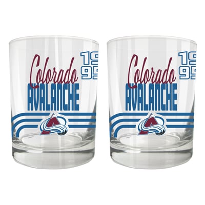 Colorado Avalanche Two-Piece 12oz. Heritage Rocks Glass Set