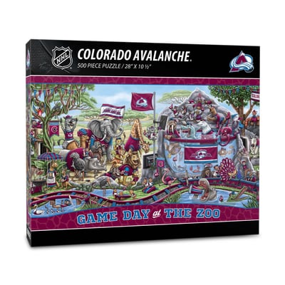 Colorado Avalanche Fanpoint 10.5" x 28" Game Day at the Zoo 500-Piece Puzzle