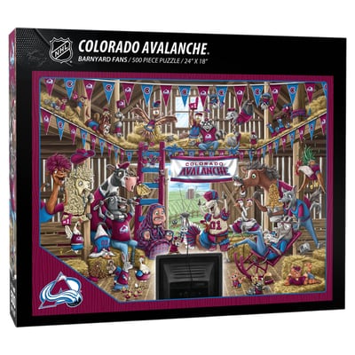 Colorado Avalanche Fanpoint 18" x 24" Barnyard Fans 500-Piece Puzzle