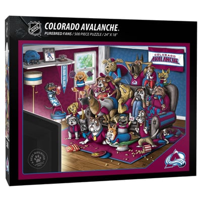 Colorado Avalanche Fanpoint Purebred Fans 18" x 24" A Real Nailbiter 500-Piece Puzzle