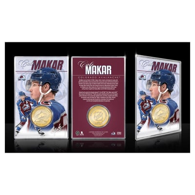 Cale Makar Colorado Avalanche Highland Mint Limited Edition Bronze Coin with Acrylic Holder