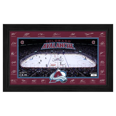 Colorado Avalanche Highland Mint Limited Edition 2026–27 Facsimile Signature 12" x 20" Rink Framed Photo