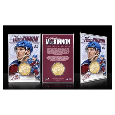 Nathan MacKinnon Colorado Avalanche Highland Mint Limited Edition Bronze Coin with Acrylic Holder