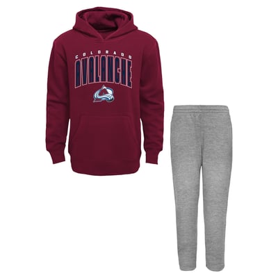 Colorado Avalanche Outerstuff Infant Step By Step Hoodie & Pants Set - Burgundy/Gray