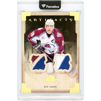 Joe Sakic Colorado Avalanche 2013-14 Upper Deck Artifacts Dual Game Used Quad-Color Relics #41 #8/15 Card