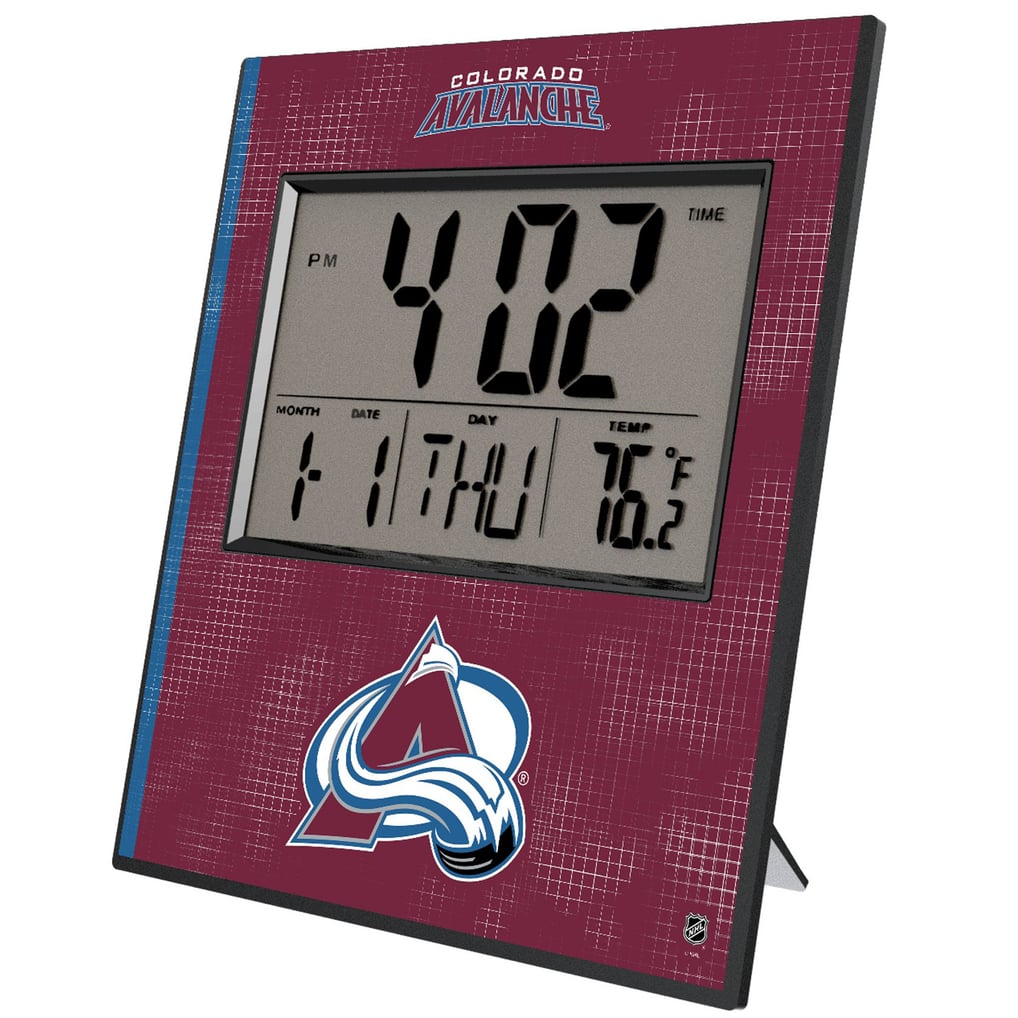 Colorado Avalanche Keyscaper Cross Hatch Digital Desk Clock