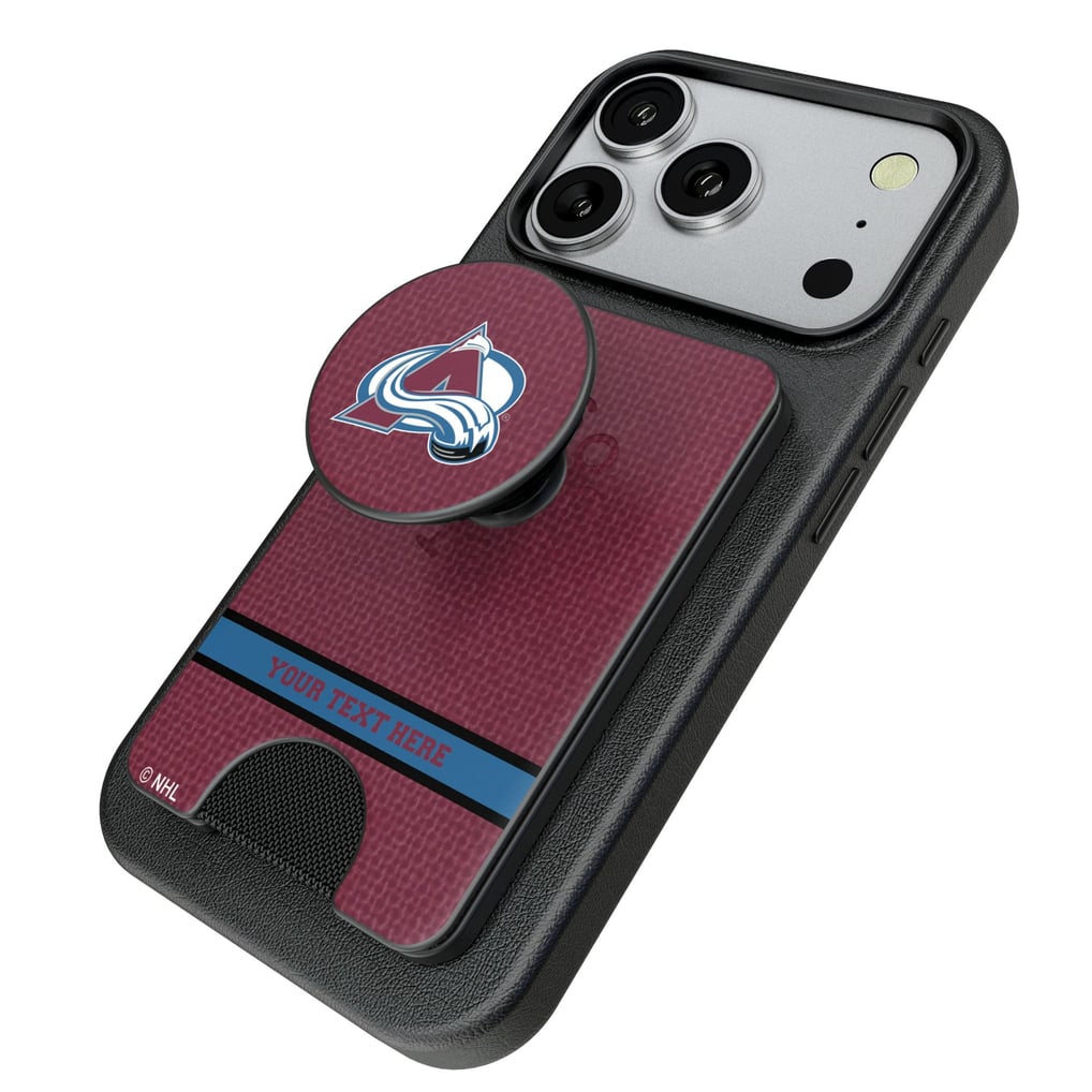 Colorado Avalanche Keyscaper Personalized Solid PopSockets Magnetic Wallet