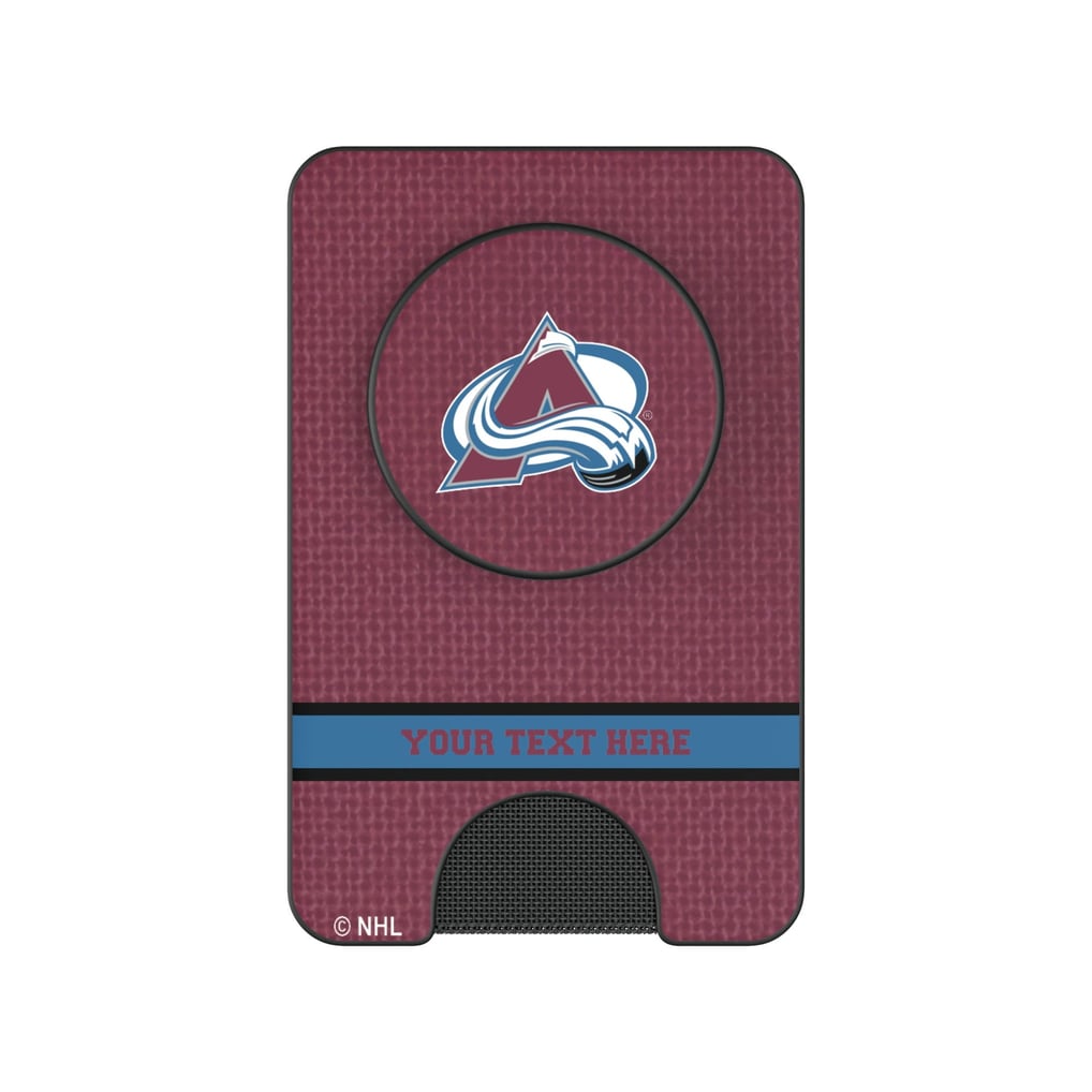 Colorado Avalanche Keyscaper Personalized Solid PopSockets Magnetic Wallet