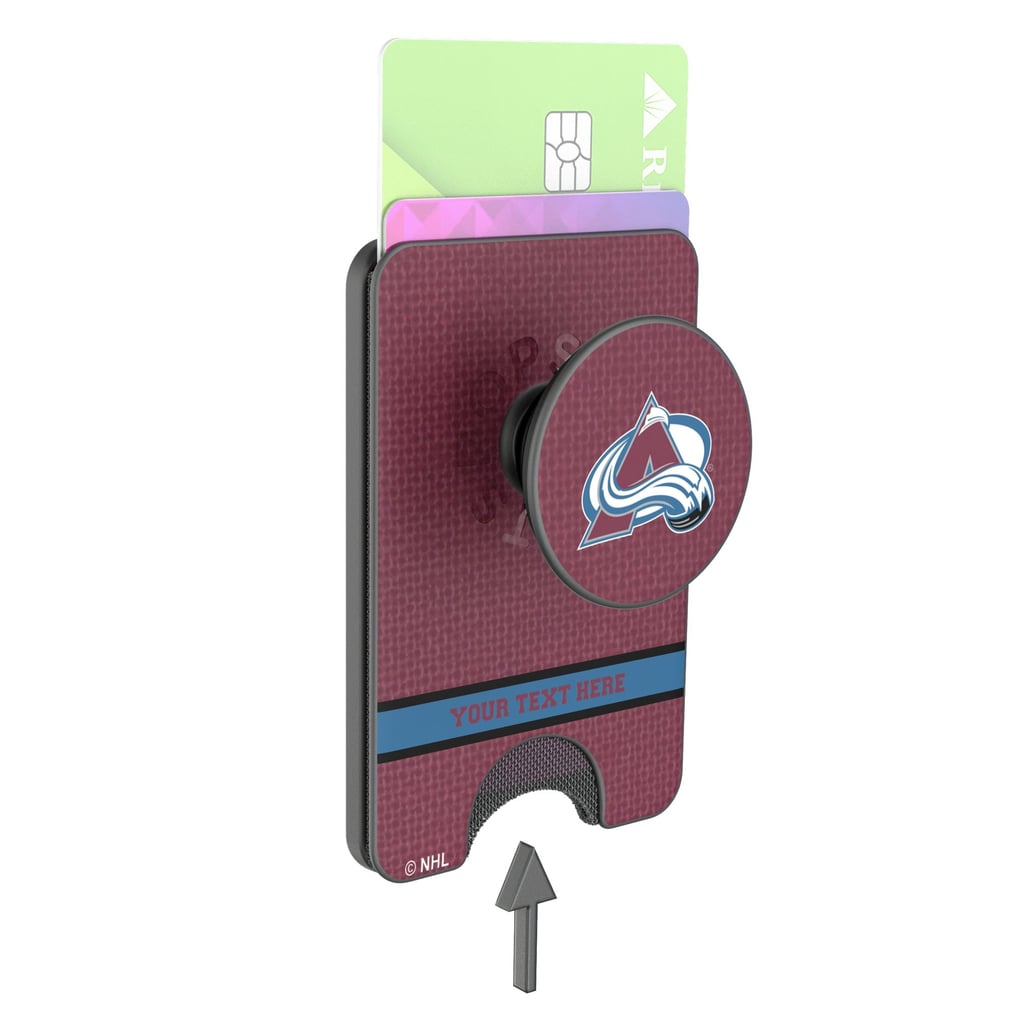 Colorado Avalanche Keyscaper Personalized Solid PopSockets Magnetic Wallet