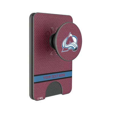 Colorado Avalanche Keyscaper Personalized Solid PopSockets Magnetic Wallet