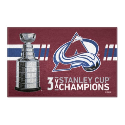 Colorado Avalanche Logo Brands Stanley Cup Champions 19" x 30" Dynasty Starter Mat